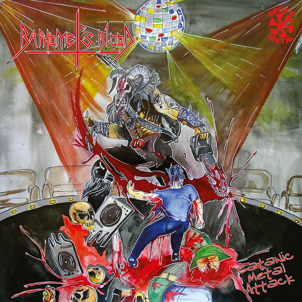 the album cover for Baphomet's Blood - Satanic Metal Attack
