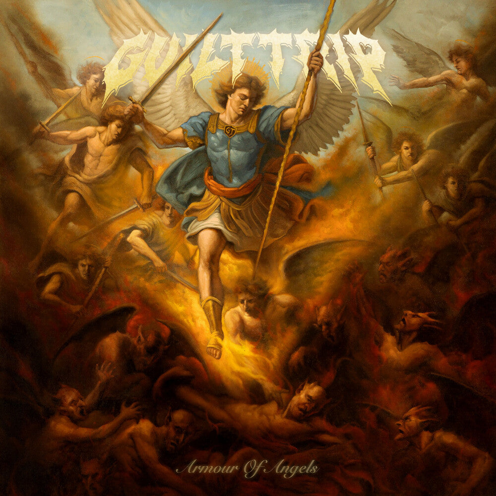 the album cover for Guilt Trip - Armour Of Angels [Burn Orange]