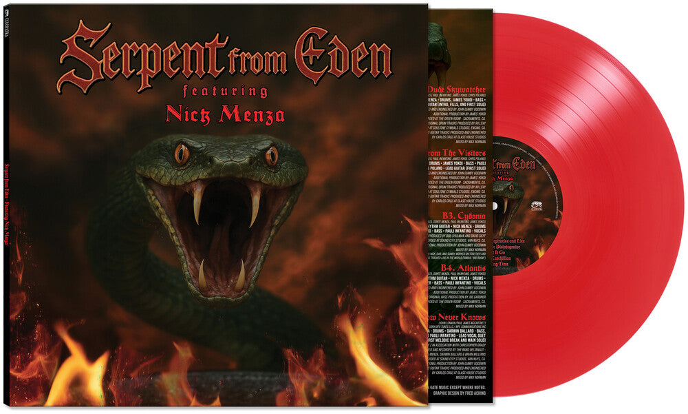 the album cover for Serpent From Eden - Serpent From Eden Feat. Nick Menza [Red]