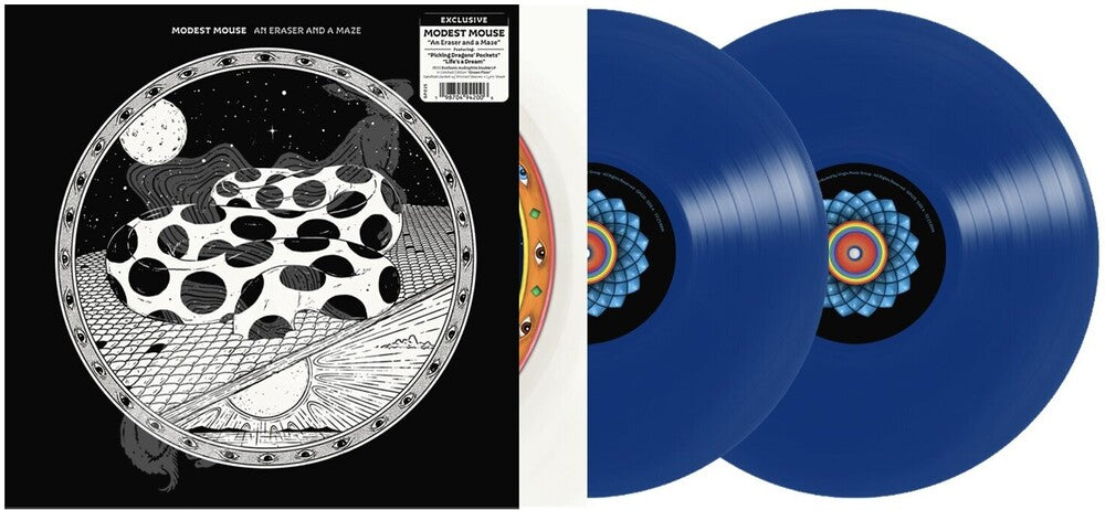 the album cover for Modest Mouse - An Eraser & A Maze [Indie Exclusive Ocean Floor Blue 180g EcoSonic Audiophile Vinyl]