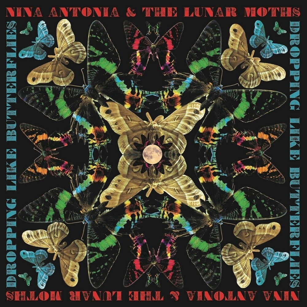 the album cover for Nina Altonia  & The Lunar Moths - Dropping Like Butterflies - Purple Vinyl [Colored Vinyl]