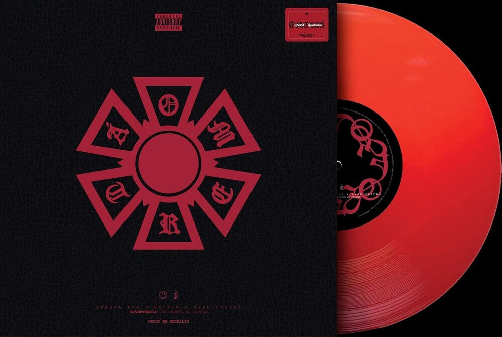 the album cover for J Balvin & Ryan Castro - OMERTA [Red]