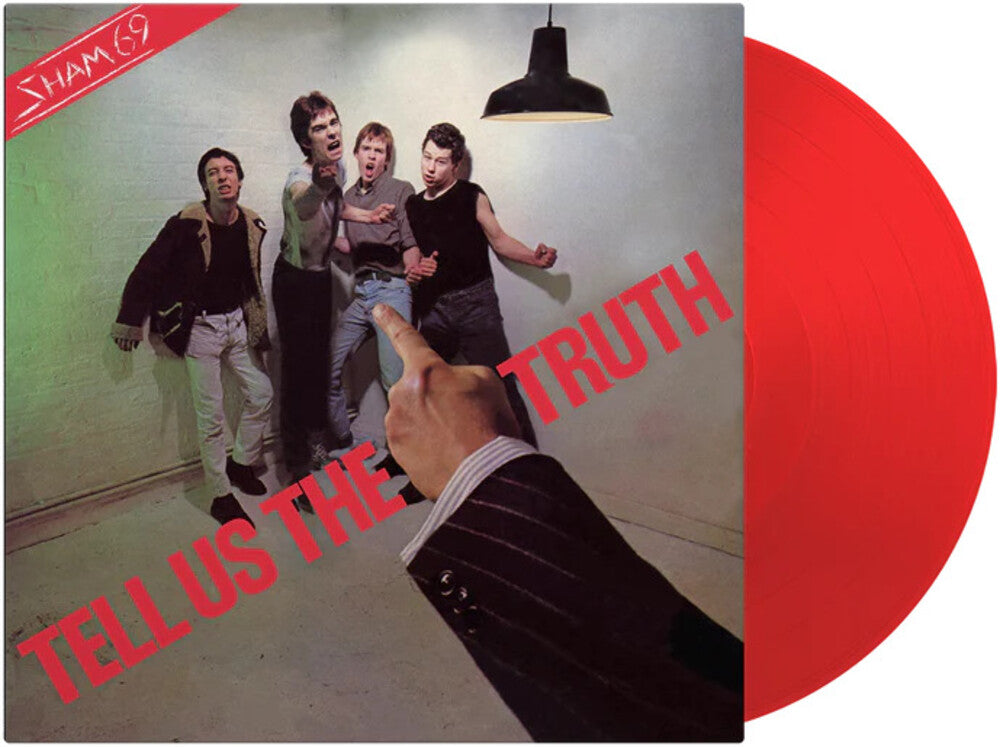 the album cover for Sham 69 - Tell Us The Truth - Limited 180-Gram Translucent Red Colored Vinyl