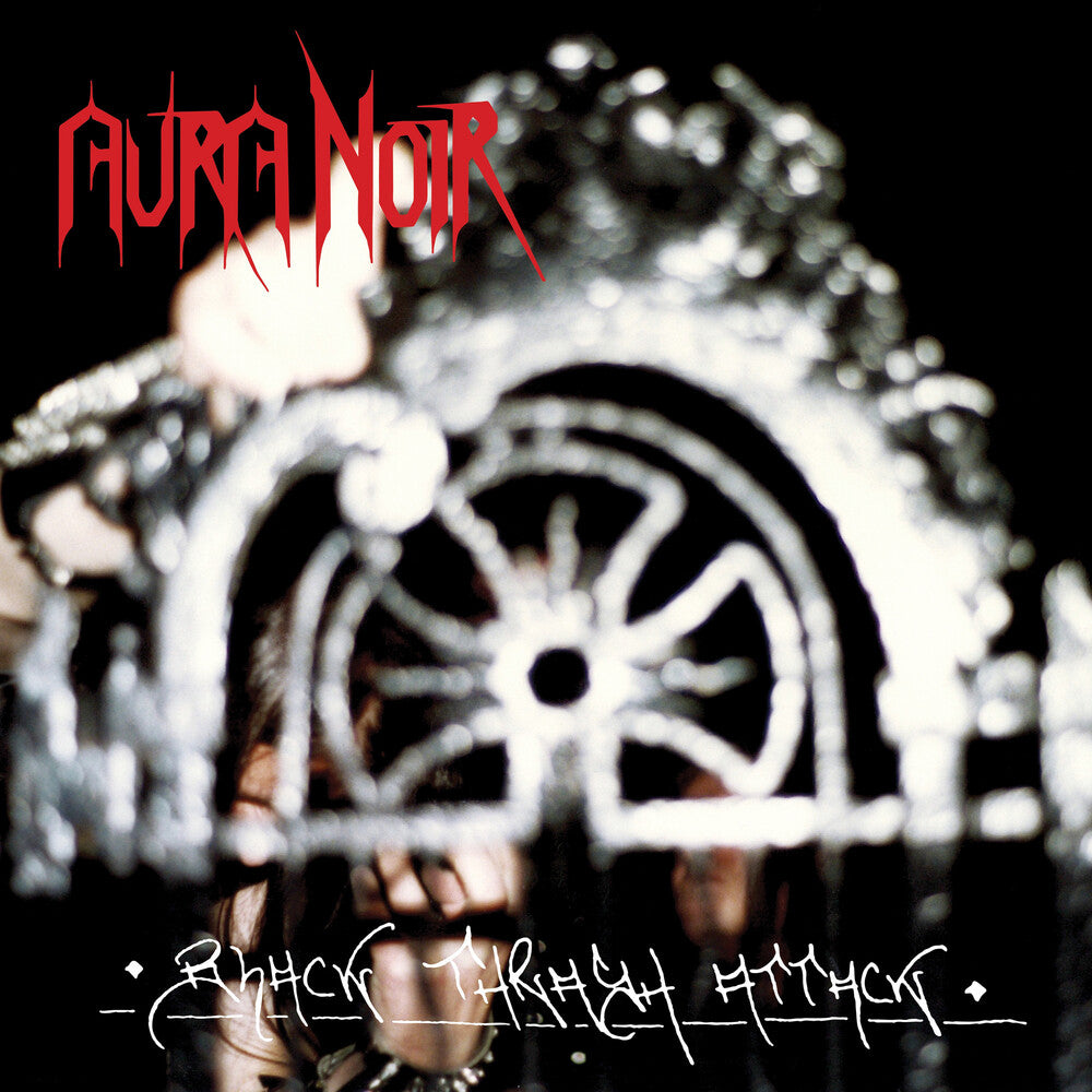 the album cover for Aura Noir - Black Thrash Attack [Colored Vinyl] (Red) (Aniv)
