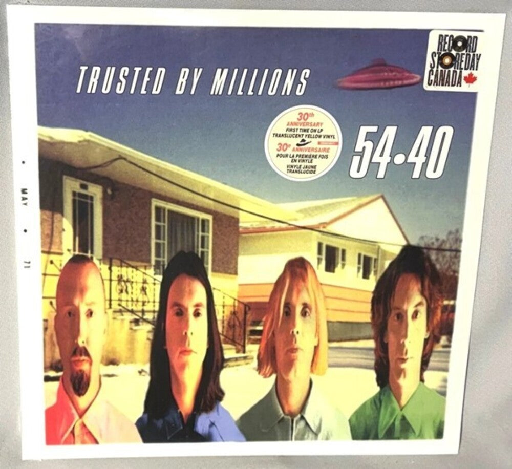 the album cover for 54-40 - Trusted By Millions [Colored Vinyl] [Limited Edition] (Ylw) [Indie Exclusive] (Can)