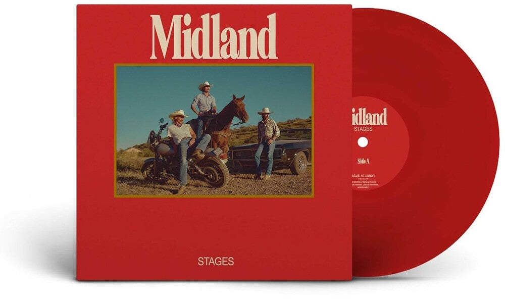 the album cover for Midland - Stages [Clear Vinyl] (Red)
