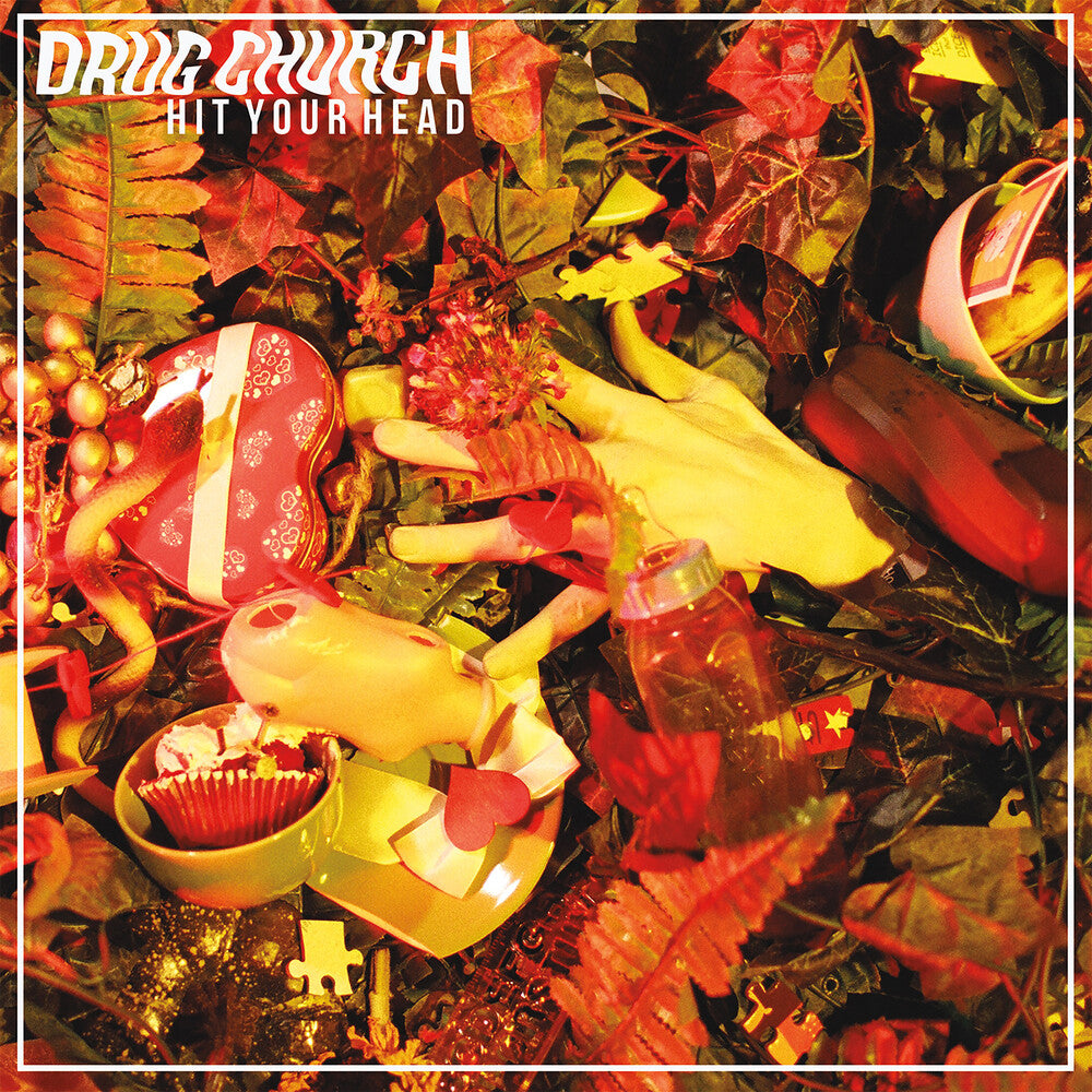the album cover for Drug Church - Hit Your Head [Tide Pods Marble]