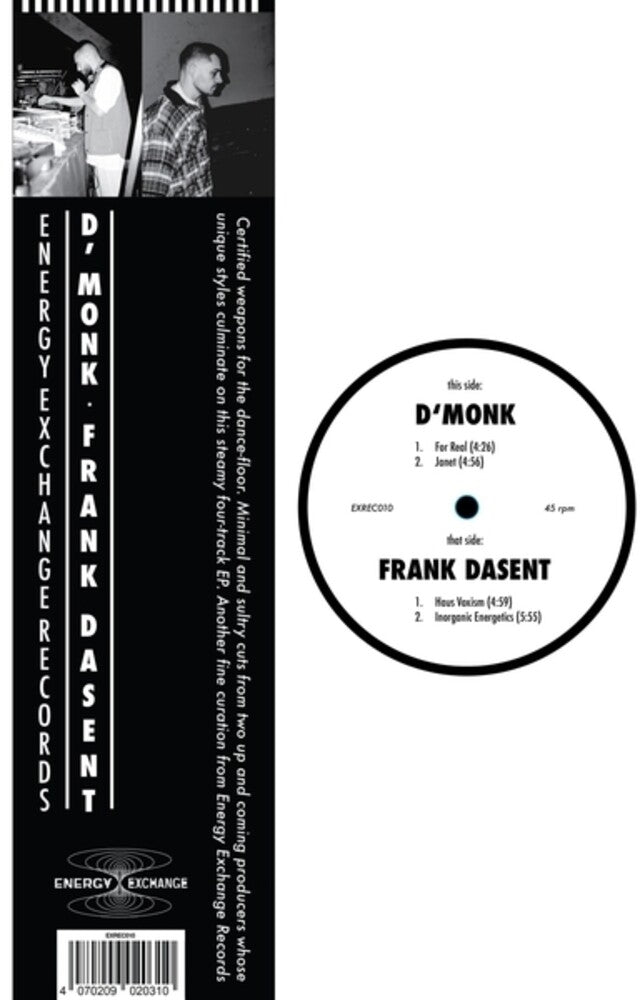 the album cover for D'monk X Frank Dasent - D'monk X Frank Dasent (Ep)