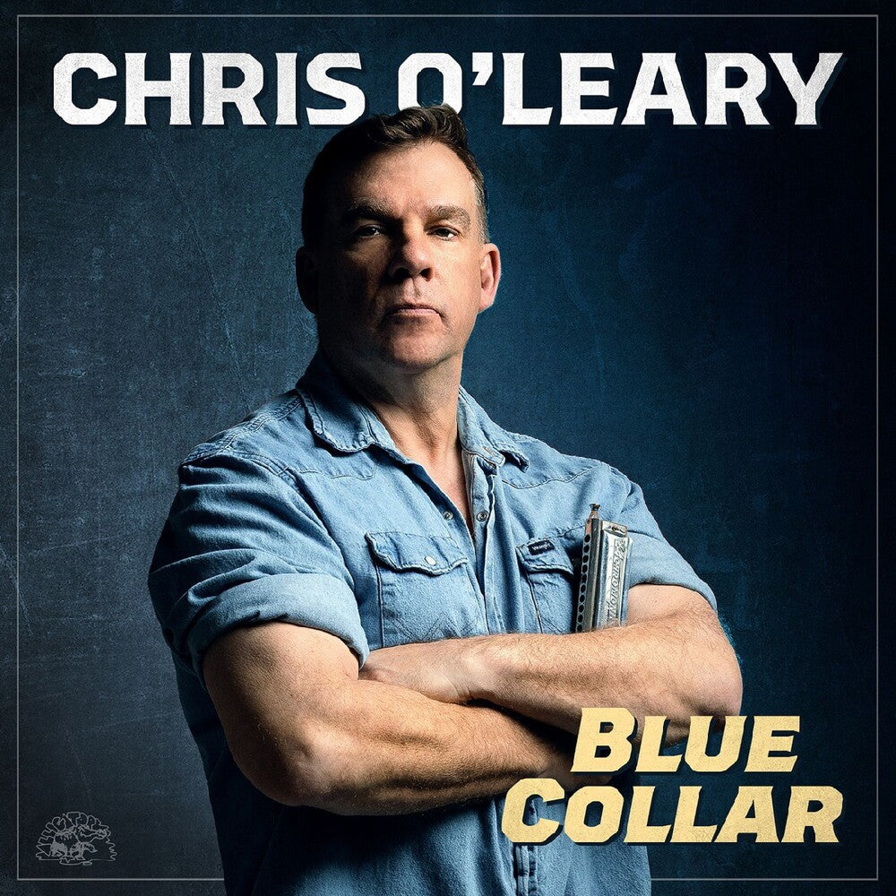the album cover for Chris O'Leary - Blue Collar - Clear Blue (Blue) [Clear Vinyl]