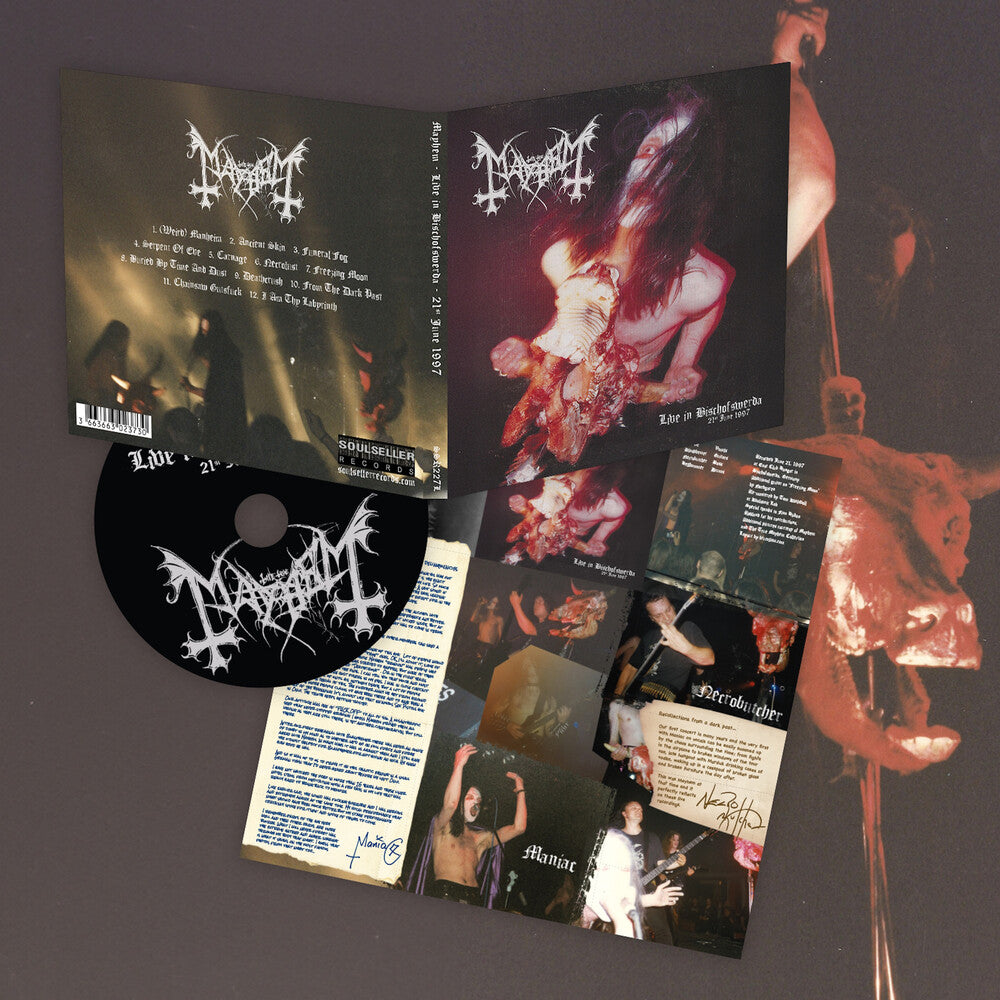 the album cover for Mayhem - Live In Bischofswerda (21st June 1997) [Digipak]