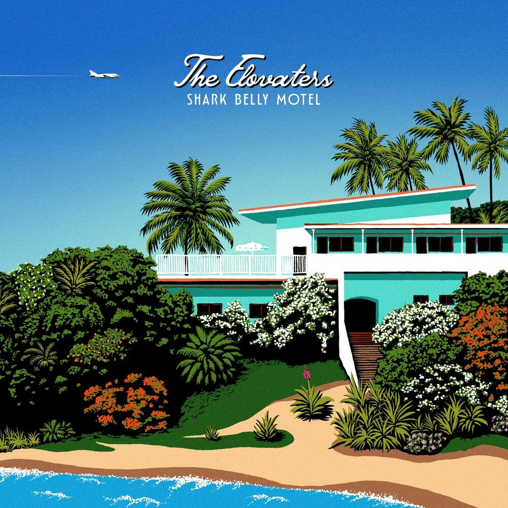 the album cover for Elovaters - Shark Belly Motel
