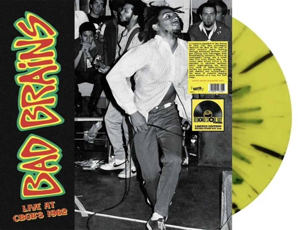 the album cover for Bad Brains - Live at Cbgb's 1982 (colour Splatter Vinyl)