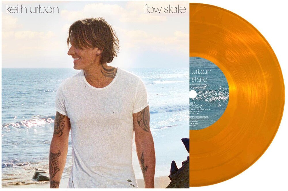 the album cover for Keith Urban - flow state [Translucent Orange]