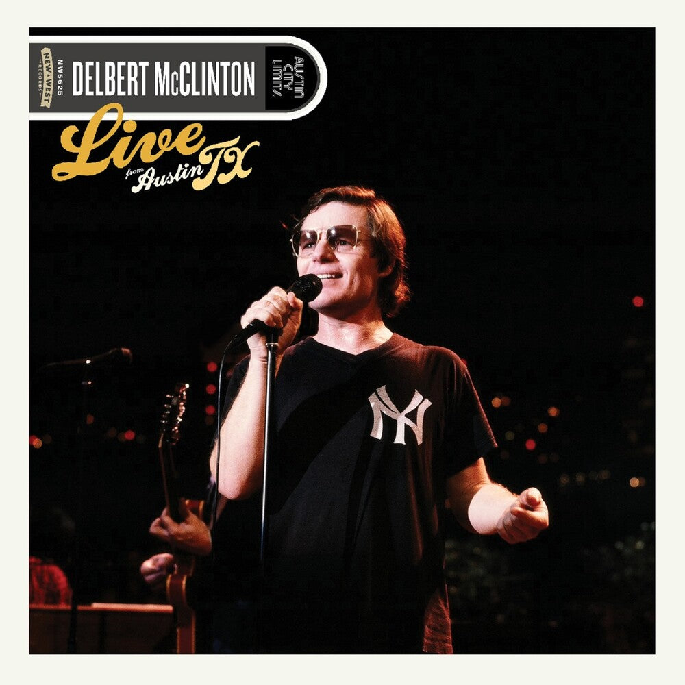 the album cover for Delbert McClinton - Live From Austin Tx [Indie Exclusive] Red White & Blue [Colored Vinyl]