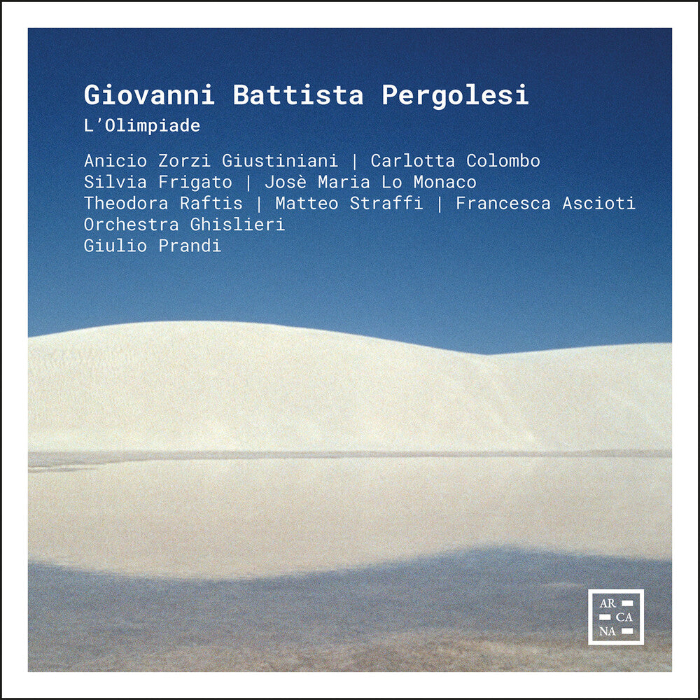 the album cover for Anicio Giustiniani  Zorzi - Pergolesi: L'olimpiade