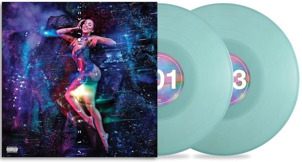 the album cover for Doja Cat - Planet Her - 5th Anniversary [Translucent Pale Blue]
