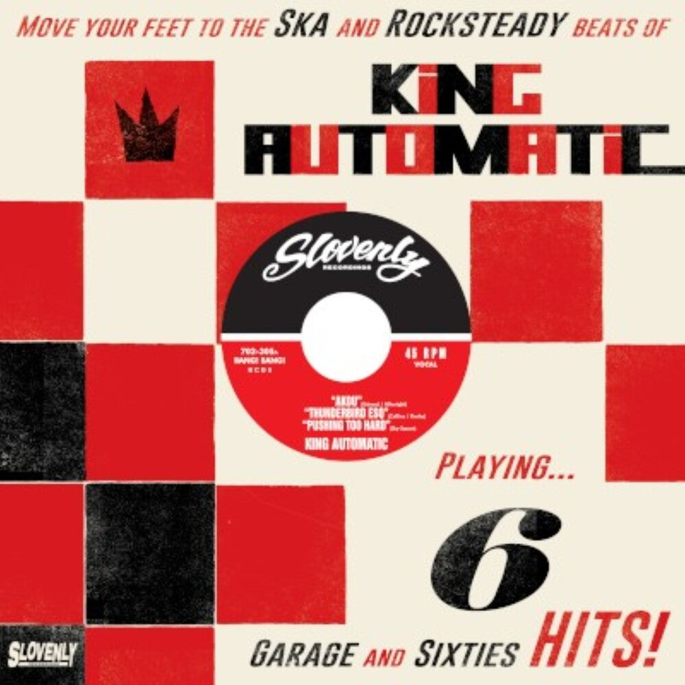 the album cover for King Automatic - Playing 6 Garage & Sixties Hits (10in)