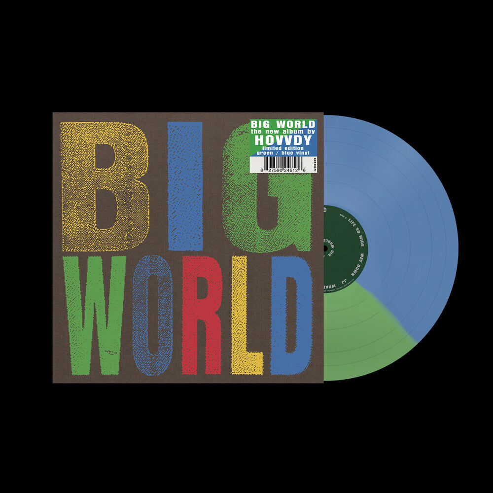 the album cover for Hovvdy - Big World [Indie Exclusive Transparent Green + Blue]