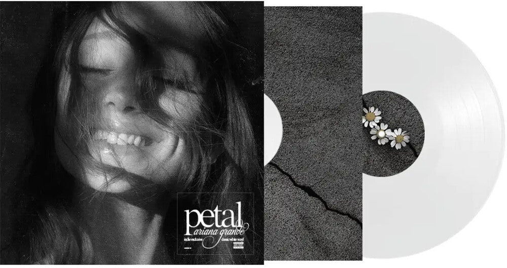 the album cover for Ariana Grande - petal [Indie Exclusive Classic White]