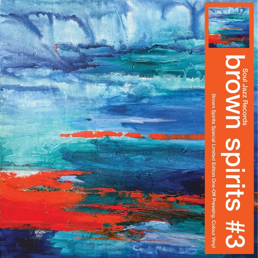 the album cover for Brown Spirits - Brown Spirits 3 [Indie Exclusive] Transparent Orange [Clear Vinyl]