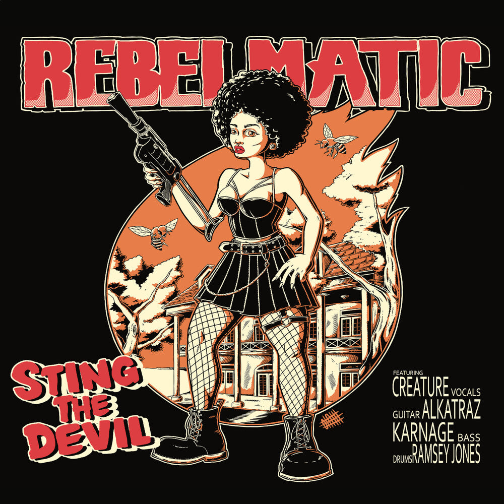the album cover for Rebelmatic - Sting The Devil