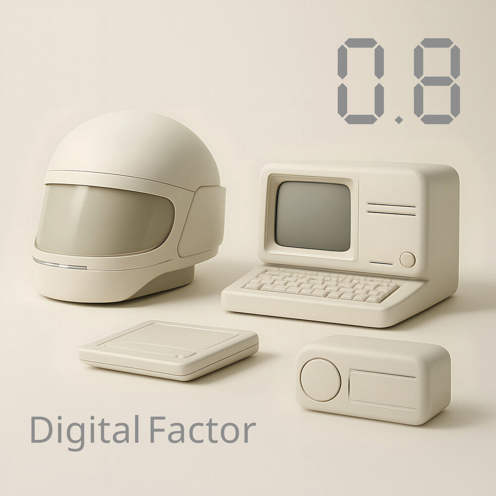 the album cover for Digital Factor - 0.8