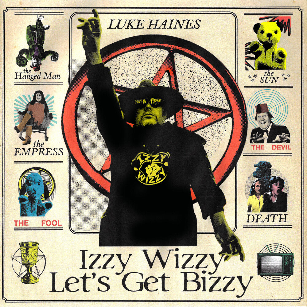 the album cover for Luke Haines - Izzy Wizzy Let's Get Bizzy