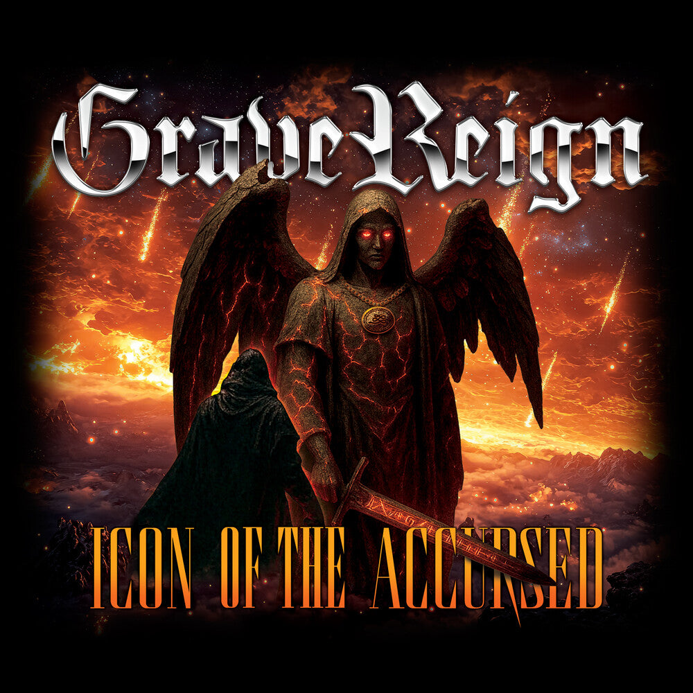 the album cover for Gravereign - Icon of the Accursed