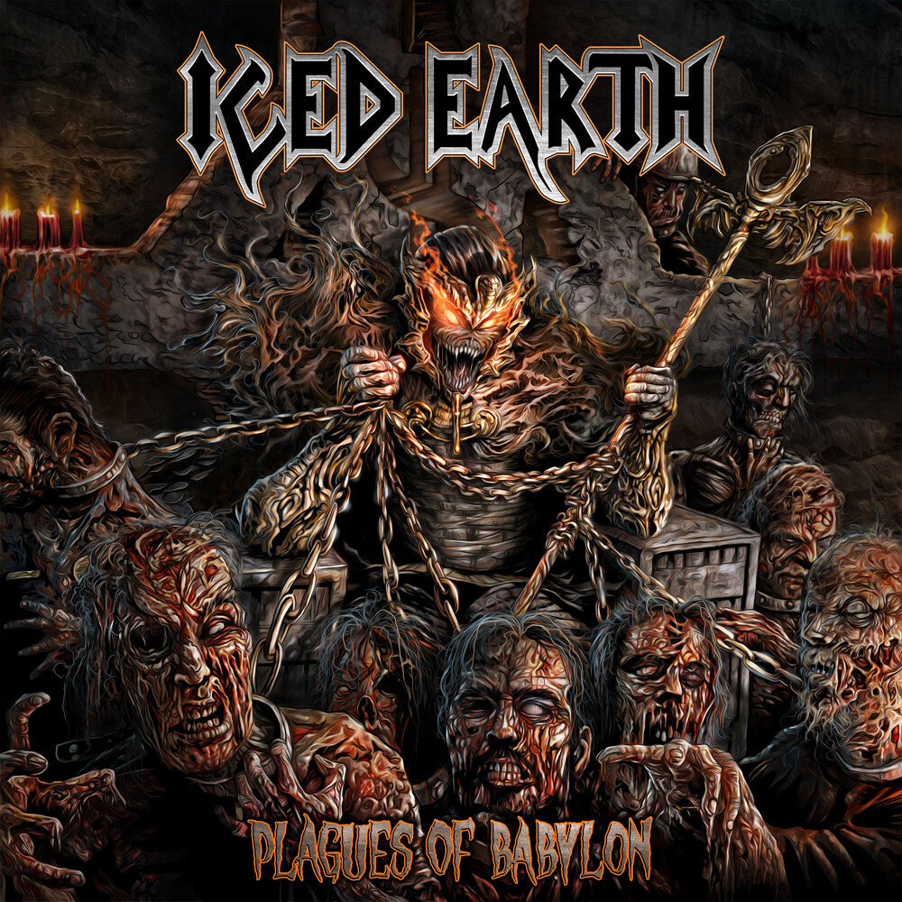 the album cover for Iced Earth - Plagues of Babylon (2lp) (colored Vinyl)