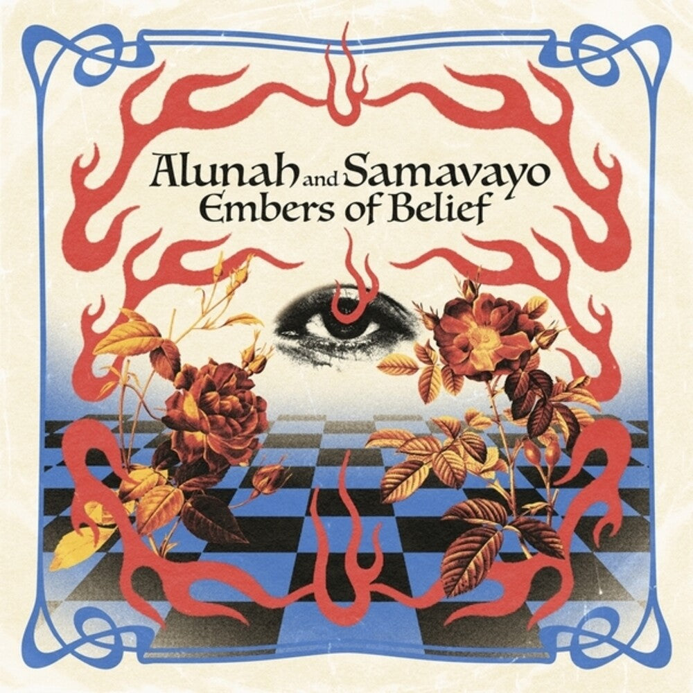 the album cover for Alunah & Samavayo - Embers of Belief (splatter Vinyl)