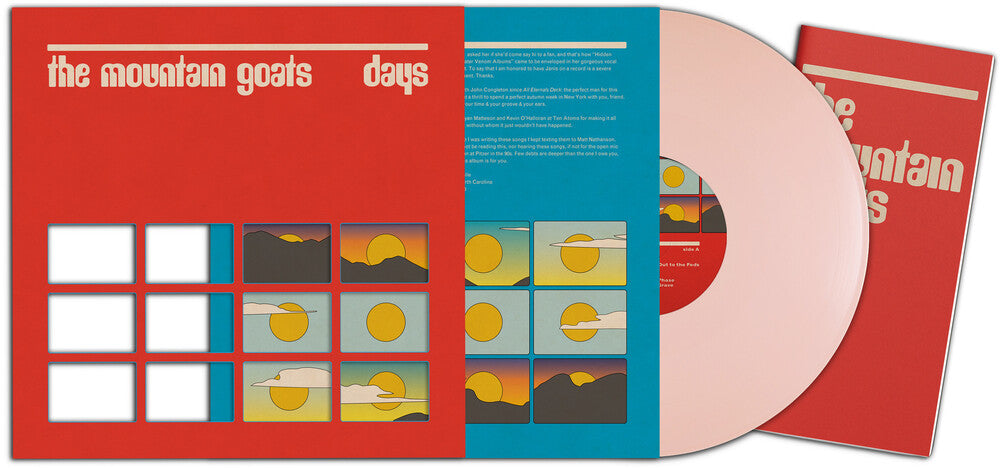 the album cover for Mountain Goats - Days [Indie Exclusive Robert Lynd Pink with Lyrics Booklet]