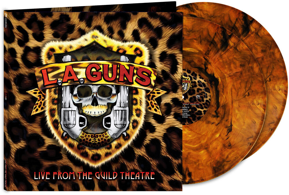 the album cover for L.A. Guns - Live From The Guild Theatre [Gold/Brown/Yellow/Black Smoke]