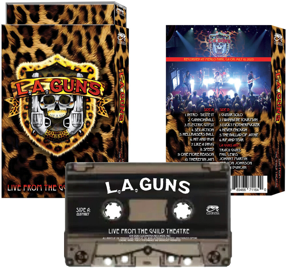 the album cover for L.A. Guns - Live From The Guild Theatre