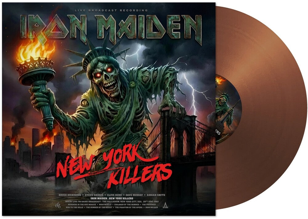 the album cover for Iron Maiden - New York Killers [Indie Exclusive] [Colored Vinyl] [Limited Edition] [Indie Exclusive]