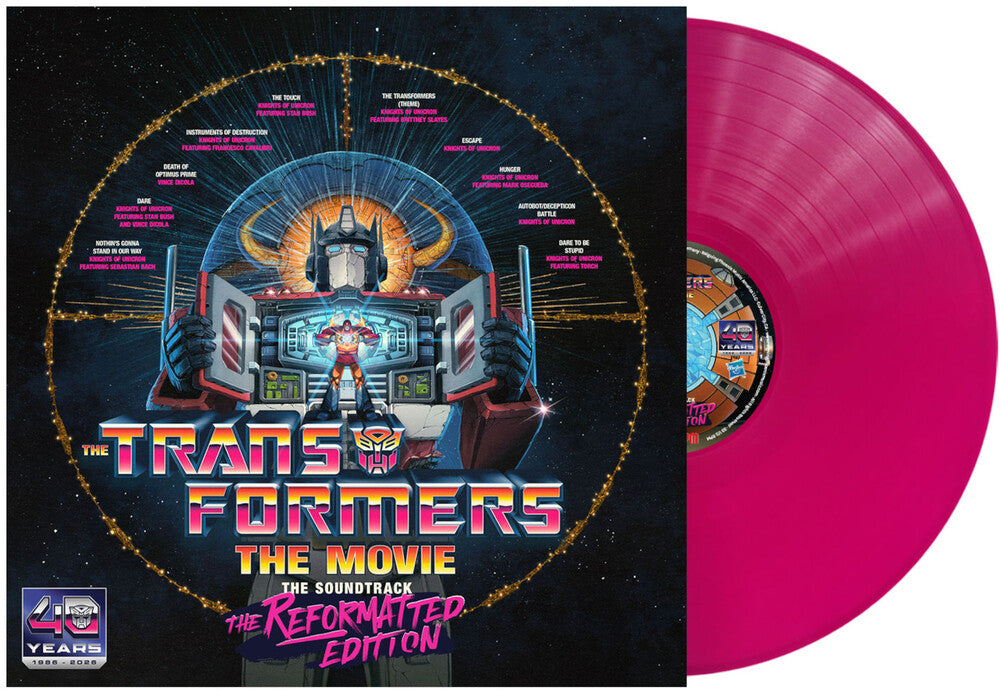 the album cover for Transformers - The Movie, The Soundtrack, The Reformatted Edition [Energon Pink]
