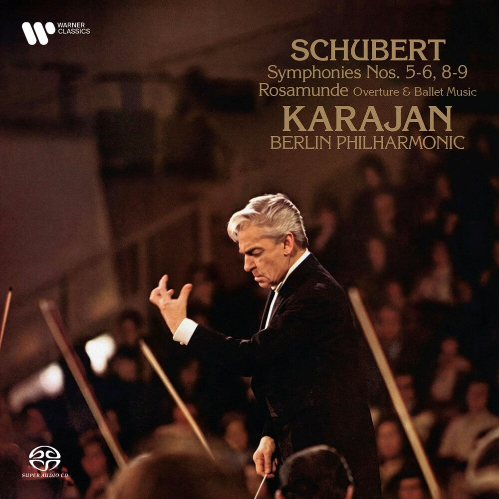 the album cover for Von Herbert Karajan  / Berliner Philharmoniker - Schubert: Symphonies 5-6, 8-9 [Remastered]