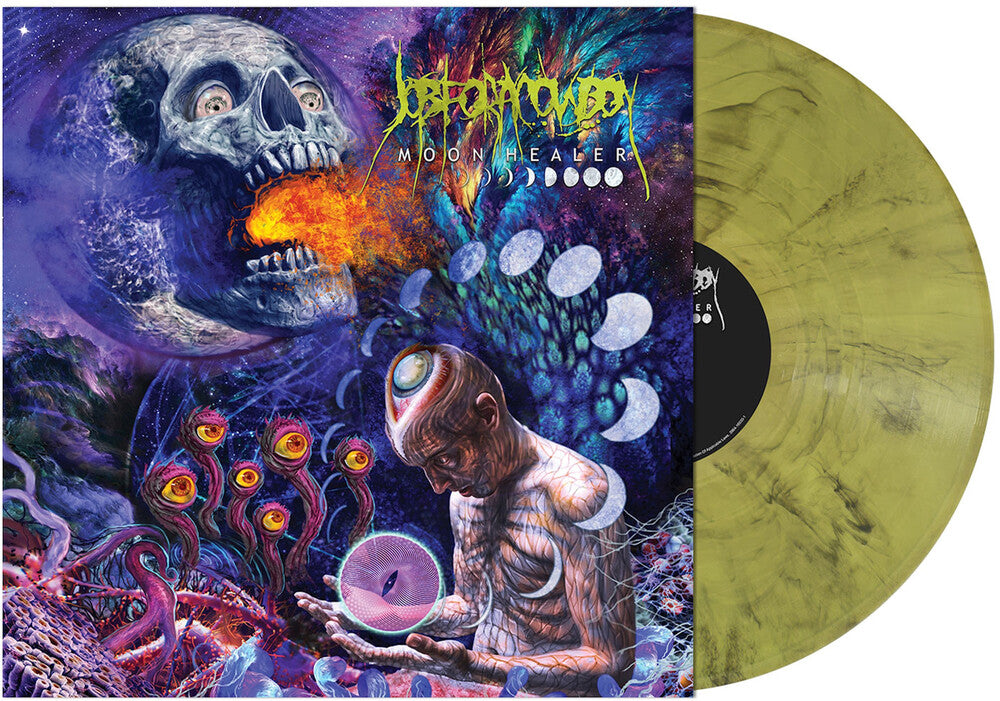 the album cover for Job For A Cowboy - Moon Healer (yellow Smoke Vinyl)
