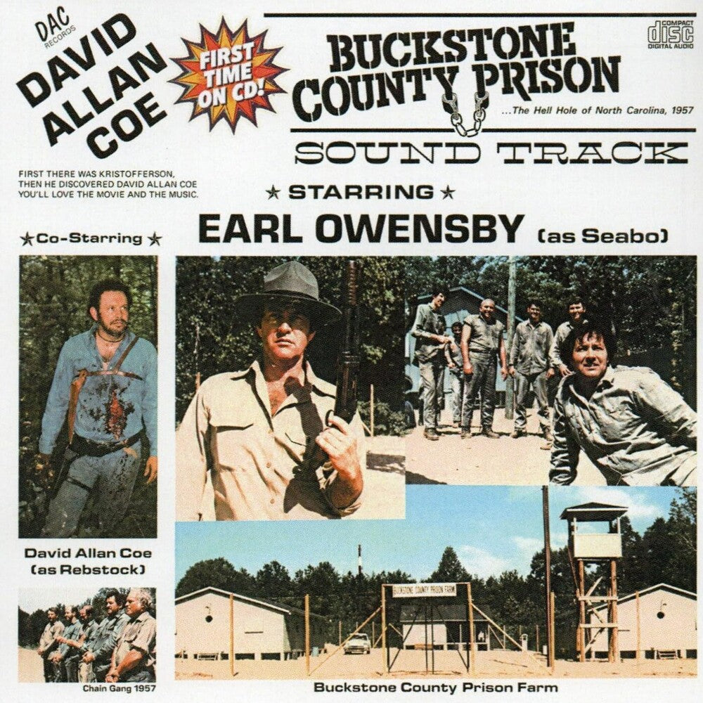 the album cover for David Allan Coe - Buckstone County Prison