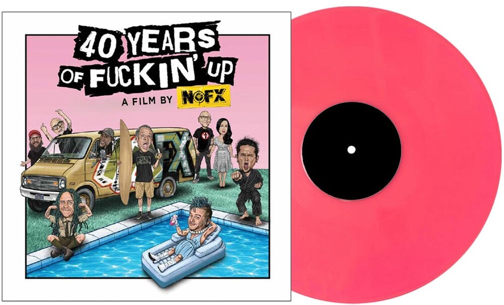 the album cover for NOFX - 40 Years of Fuckin' Up: Soundtrack [Pink]