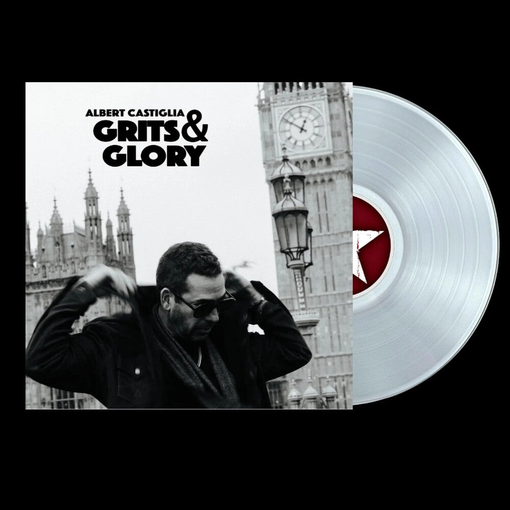 the album cover for Albert Castiglia - Grits & Glory (clear Translucent Vinyl)