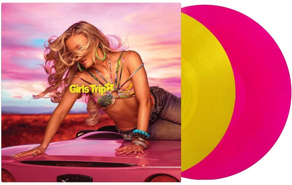 the album cover for Zara Larsson - Midnight Sun: Girls Trip [Yellow and Pink]