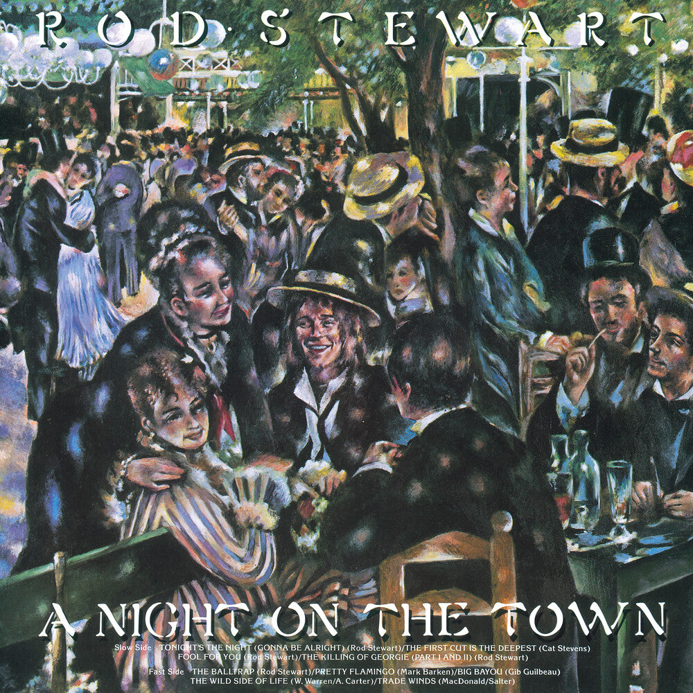 the album cover for Rod Stewart - Night on the Town (rhino Reserve) (brick & Mortar Exclusive)