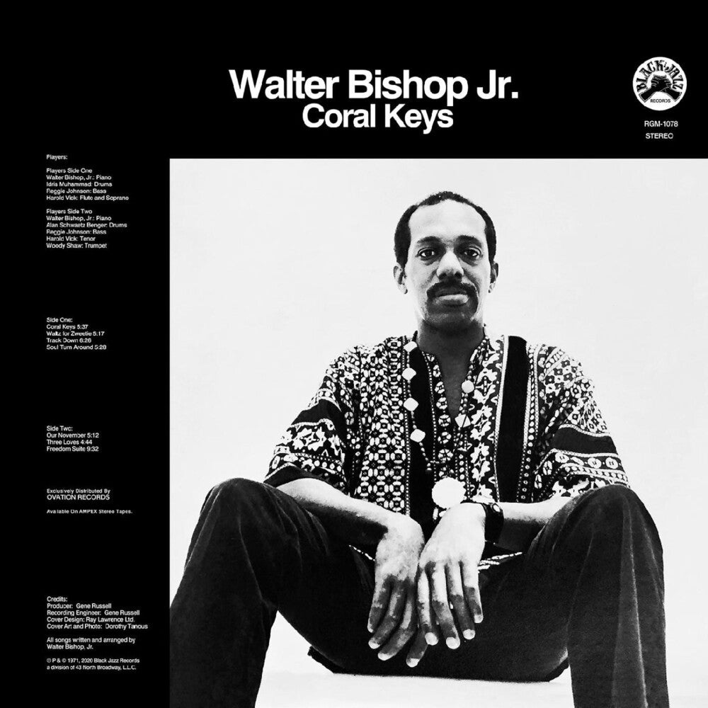 the album cover for Bishop Jr.,Walter - Coral Keys - Remastered - Blue/Black Swirl (Blk)