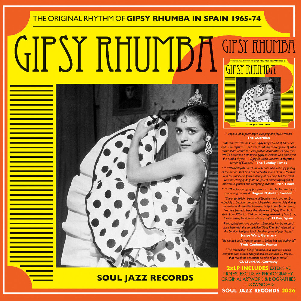 the album cover for Soul Jazz Records Presents - Gipsy Rhumba: the Original Rhythm of Gipsy Rhumba in Spain 1965-74 (2lp)
