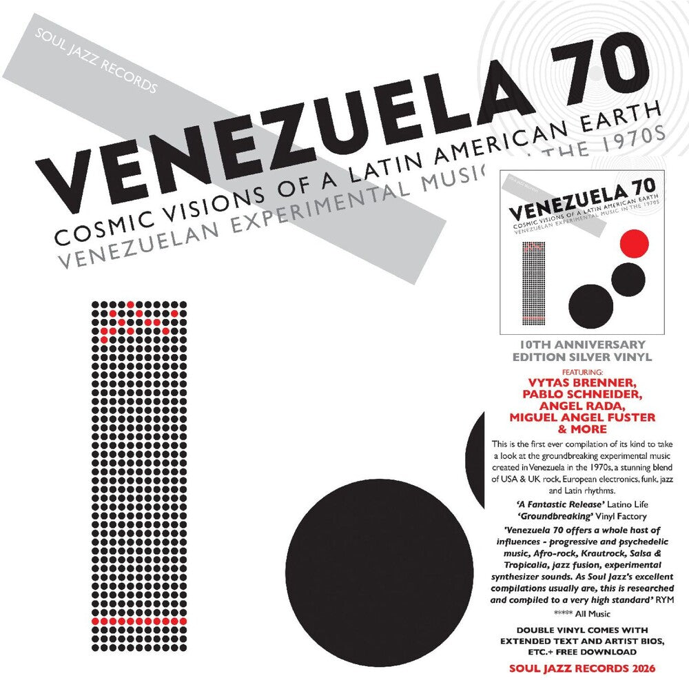 the album cover for Soul Jazz Records Presents - Venezuela 70: Cosmic Visions of Latin American Earth - Experimental in the 1970s (silver Vinyl/2lp)