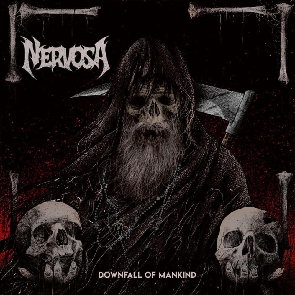 the album cover for Nervosa - Downfall of Mankind