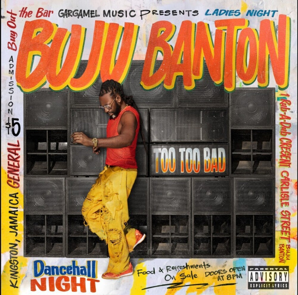 the album cover for Buju Banton - Too Too Bad [Colored Vinyl] (Phot)