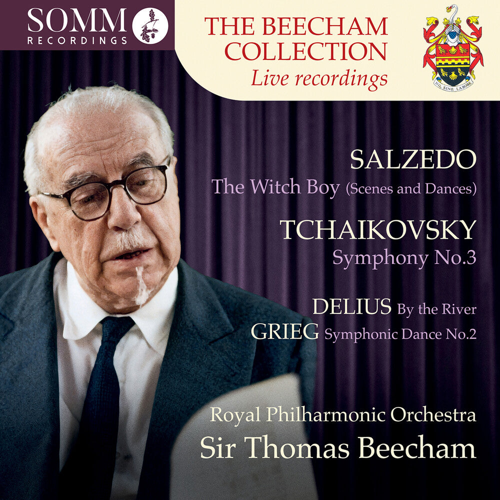 the album cover for Royal Philharmonic Orchestra / Sir Thomas Beecham - Beecham Collection - Salzedo: Witch Boy / Tchaikovsky: Symphony No. 3 / Delius: by the River / Grieg