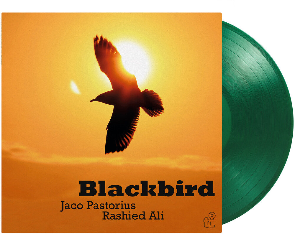 the album cover for Jaco & Rashied Ali " "pastorius - Blackbird (180g/translucent Green Vinyl)