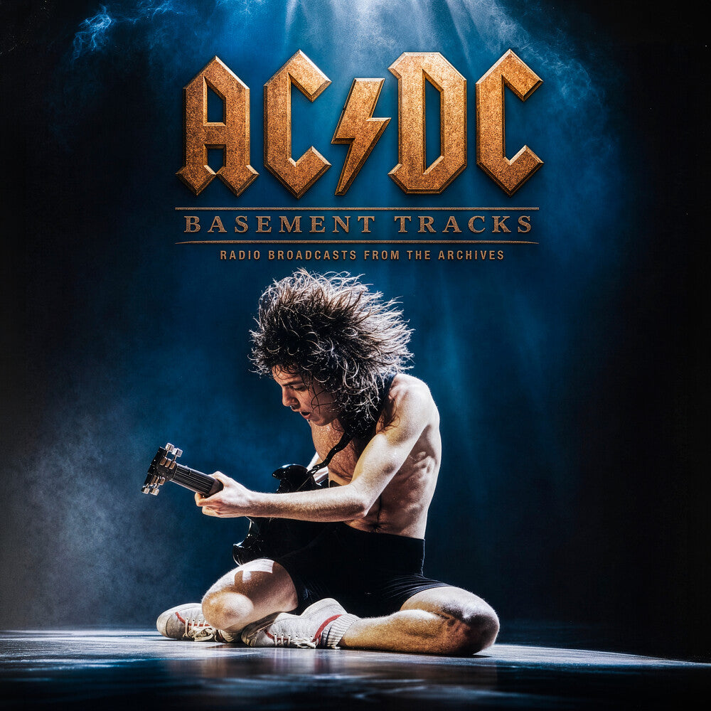 the album cover for AC/DC - Basement Tracks - Blue (Blue) [Colored Vinyl] [Limited Edition]